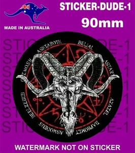 PEGATINA METAFÍSICA ILLUMINATI CABEZA DE CABRA BAPHOMET SATAN PENTAGRAMA DIABLO WICCA - Imagen 1 de 1