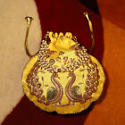 1 Pc Ethnic Designer Embroidered Silk Potli Bag Batwa Pearls Handle Purse Clutch