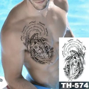 Tatuaggi temporanei teschio samurai - adesivi tatuaggio guerriero vichingo tatuaggi body art - Foto 1 di 19
