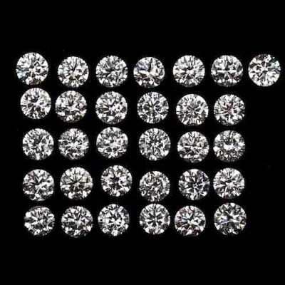 100 PCS Loose Lab Grown CVD Diamond 3.00 MM Round D Color, IF CLARITY Certified - Image 1 of 4