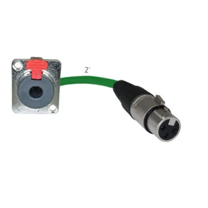 1/4" TRS Female Panel Mount to XLR Female for Stage Floor Box, Patch Bay - Picture 1 of 10