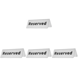 4 Count Verschleißfestes Reserviertes Zeichen Zeltförmiges Hochzeitsschild - Bild 1 von 12