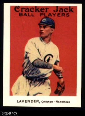 1915 Cracker Jack Reprint #105 James Lavender Cubs 8 - NM/MT - Image 1 of 2