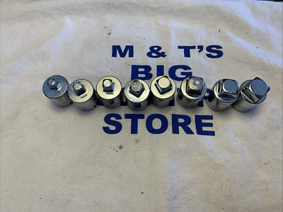 SK Tools USA 1/2" Drive 8pc Standard Chrome Male Pipe Plug Socket Set - Image 1 of 4