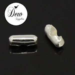 10x Silver Ball Chain Cord Connector Joiner Fit 2.4mm ball chain jewelry suupply - Picture 1 of 2