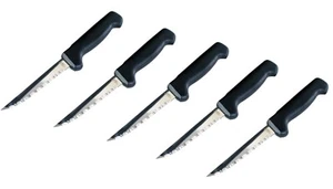 Kitchen + Home Steak Knife Set Stainless Steel Pointed Tip Serrated Steak Knife - Picture 1 of 6