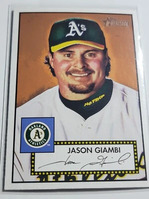 JASON GIAMBI 2001 Topps Heritage #77.  A's - Image 1 of 2