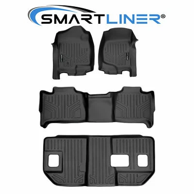 SMARTLINER Custom Fit Floor Mats 3 Row Liner Set OEM 2007-2014 Yukon XL Suburban Foto 1 de 4