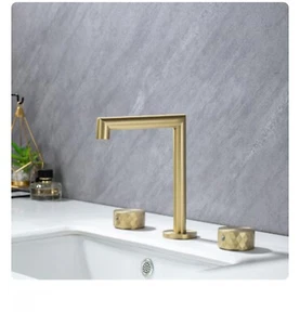 wellfor brushed gold 2 handle bathroom sink faucet - Picture 1 of 6