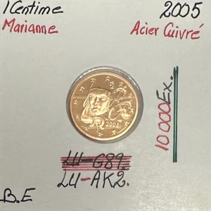 1 CENTIME D'EURO - MARIANNE (10 000 Ex) FRANCE 2005 // Qualité : BELLE EPREUVE - Picture 1 of 1