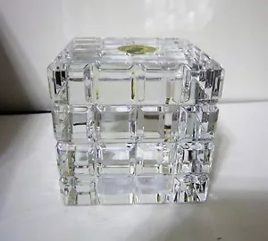 Waterford Crystal London Paperweight Square Cube Hand Signed Boxed w/tags - Picture 1 of 12