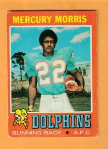 Mercury Morris Miami Dolphins 1971 Topps #91 RC Rookie West Texas State - Imagen 1 de 2