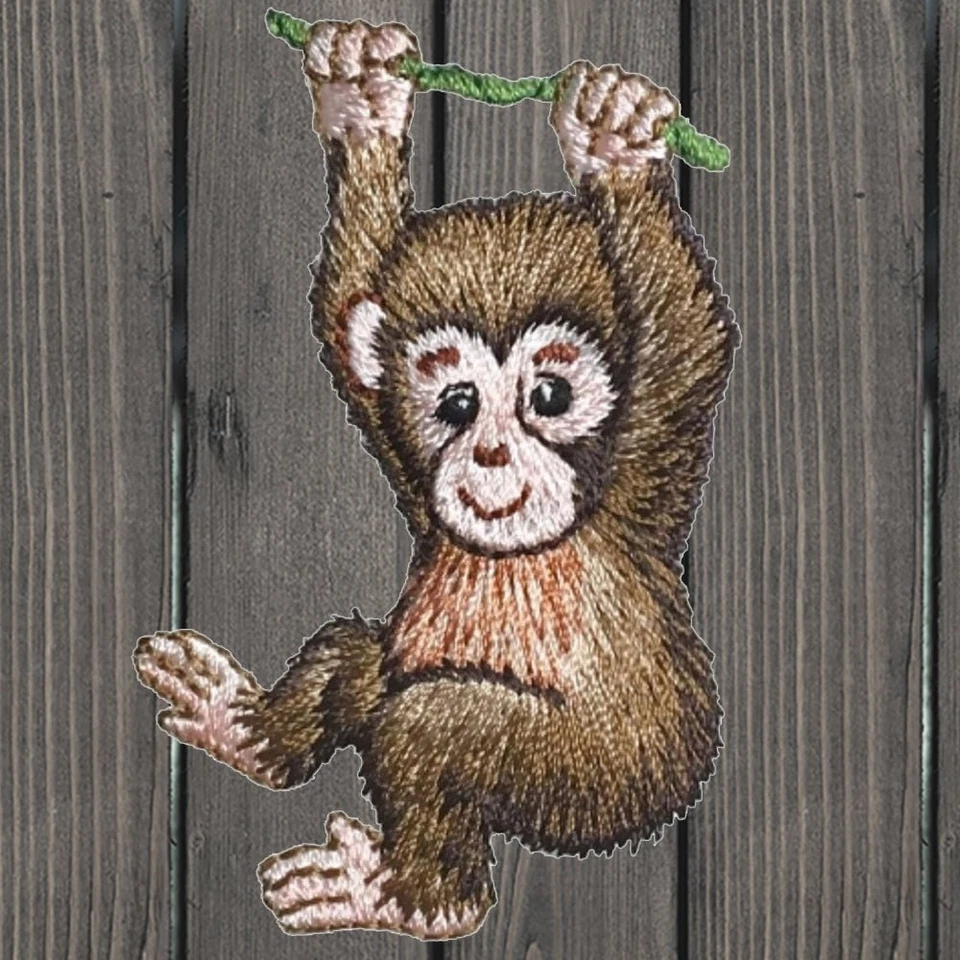 Baby Monkey Embroidered Patch — Iron On - Image 1 of 1