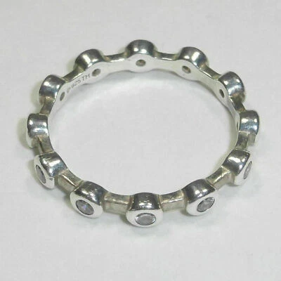 Silpada 925 Sterling Silver Cubic Zirconia Roundabout Size 6 Stack Ring R2063  - Image 1 of 4