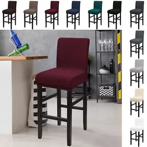 Stretch Barhockerbezüge für Tresenhöhe Beistellstuhlbezüge - Bild 1 von 16