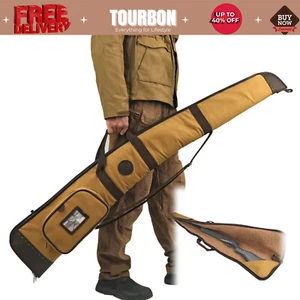 Tourbon Gun Slip Shotgun Bag Carrying Soft Case Weapon Storage Cover Canvas USA - Picture 1 of 24