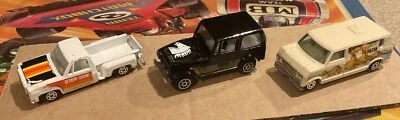 Vintage Yat Ming 1/64 Diecast 3 Vehicle Lot: Pickup Jeep Van EX+ Condition - Image 1 of 3