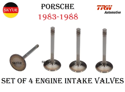 Juego de 4 válvulas de admisión de motor para Porsche 924, 944 TRW 1983-1988 Foto 1 de 4