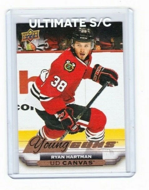 2015 2015-16 UPPER DECK RYAN HARTMAN YOUNG GUNS ROOKIE CANVAS C233 BLACKHAWKS - Image 1 of 1