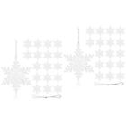36 Pcs Transparenter Schneeflocken-Anhänger Weihnachtsanhänger Baumschmuck Aus