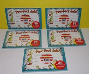 5 Packages Eureka Dr Seuss "Paw-fect Job!" Recognition Awards New! 180 Total - Picture 1 of 1