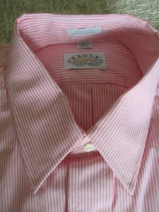 New Vintage Eagle Brothers Pink Stripe Dress Shirt 15 32/33 100% cotton - Picture 1 of 6