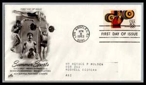 US FDC # C108 40c Olympics, Weight Lifting ArtCraft 1983, 9p1008 - Picture 1 of 1