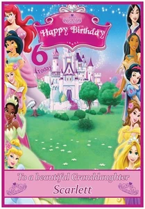 Personalised Disney Princess Inspired Birthday Card - Gorgeous ! - Picture 1 of 2