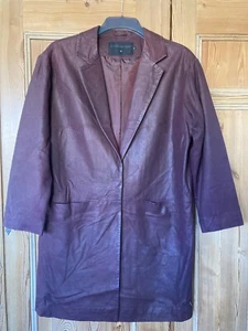 Coster Copenhagen burgundy leather jacket size 36 - Picture 1 of 8