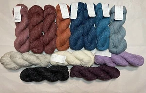 Lila Soho Leinen Federkiel Garn 13 Knäuel Set / Wolle + Alpaka + Leinen / je 439 Yard - Bild 1 von 3