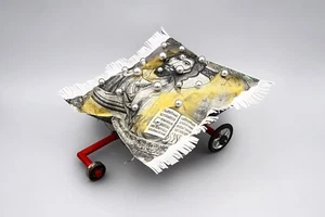 Small Sculpture, Surreal Contemporary Art By Conrado Maleta, Carriage Tricycle - Picture 1 of 7