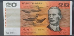 1974 AUSTRALIAN PAPER BANKNOTE $20 PHILLIPS / WHEELER "AUSTRALIA" issue. EF - Picture 1 of 2