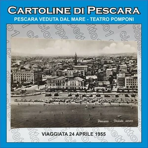 CARTOLINA PESCARA PANORAMA DAL MARE TEARO POMPONI (CL/162) - Foto 1 di 3