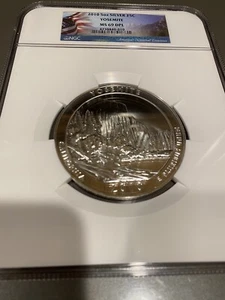 2010 5 OZ SILVER 25C YOSEMITE NGC MS 69 DPL - Picture 1 of 2