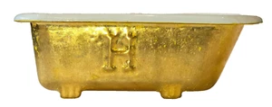 Hurlingham Miniatur Gusseisen Bad (Seifenschale usw.) in handgefertigtem Blattgold - Bild 1 von 2