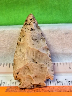 Artefacto Mineral Teñido Kirk Muesca Esquina Burlington Chert Stoddard co Mo. Foto 1 de 4