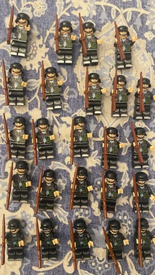 División Soldados Ejército Soldado Militar Minifigura Personalizada Ladrillo Bloque Set 24 Foto 1 de 4