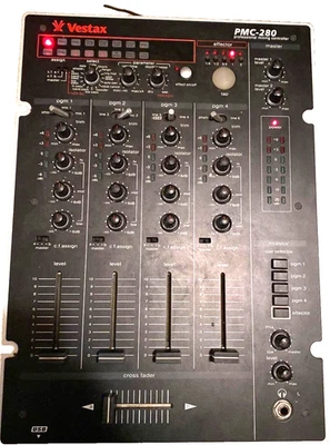 Vestax PMC-280 4-Channel DJ Mixer Free Shipping From Japan - Image 1 of 3