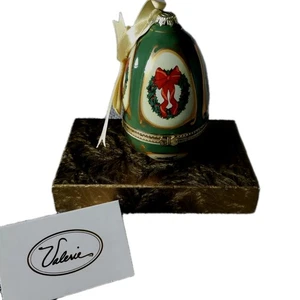 Mr Christmas Musical Huevo Adorno Guirnalda Bisagras Porcelana Toca El Primer Noel - Imagen 1 de 18