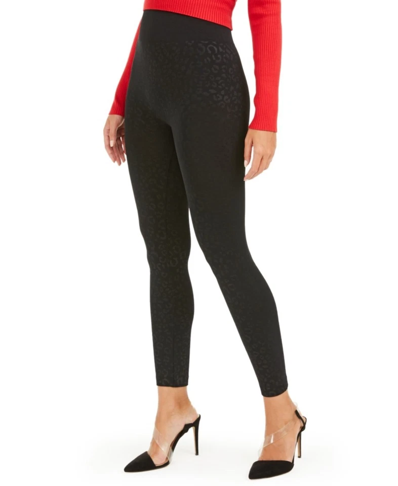 Leggings INC Sin Costuras Estampado Cachemira en Relieve (M/L) Negros Nuevos Foto 1 de 1