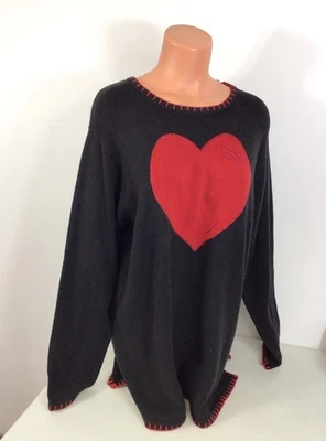 Quacker Factory Heart Sweater Womens Large - Image 1 of 4