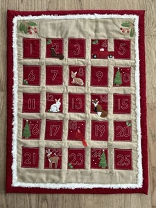 NWOT POTTERY BARN KIDS Wall Advent Christmas Calendar *read Woodland Animals - Picture 1 of 2