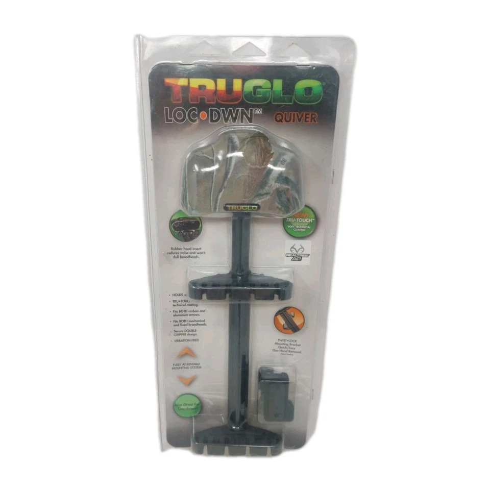 TruGlo Loc-Dwn 4 Arrow Quiver Archery RealTree AP Camouflage Model # TG324G NEW - Image 1 of 4