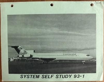 CONTINENTAL AIRLINES PILOT SYSTEM SELF STUDY MANUAL B727 DC10 B737 MD80 1993 - Image 1 of 4
