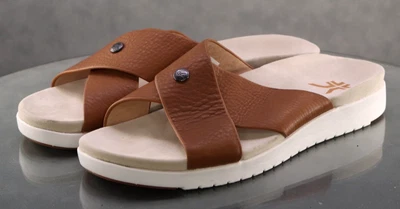 Kuru Breeze $130 Women's Slide Sandals Size 12 Leather Brown - Image 1 of 4