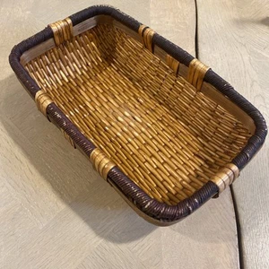 Vintage Antique Woven Wicker Basket Storage Decoration Heavy Duty - Picture 1 of 10