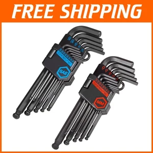 Professional Quality 26-Piece S2 Steel Hex Key Wrench Set - Inch & Metric Sizes - Picture 1 of 10