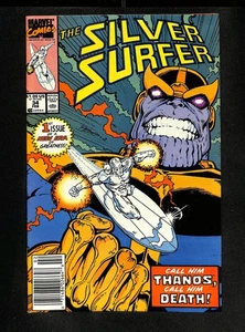 Silver Surfer #34 Variante Quiosco ¡Retorno de Thanos! Ron Lim Art! Marvel 1990 - Imagen 1 de 2