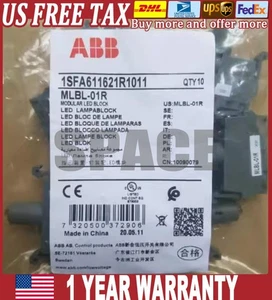 1pcs ABB push button switch lampholder MLBL-01R 24VAC/DC US Free TAX - Picture 1 of 1