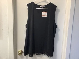 Jasper Women’s Sleeveless Top Cami SZ 3X Black Polyester Elastane NWT - Picture 1 of 5